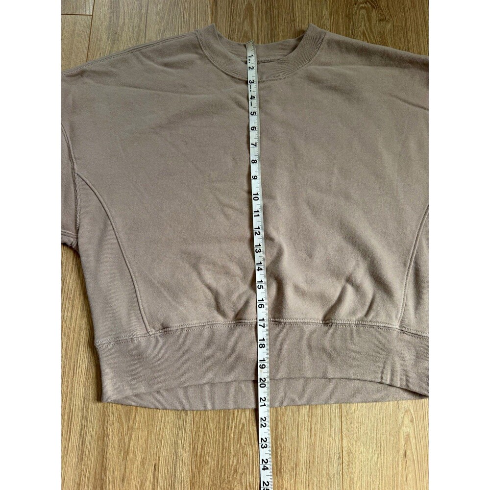 Abercrombie & Fitch Soft A&F Essentials Beige/Tan Crewneck Fleece Sweatshirt M